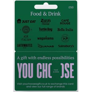 YOU CHOOSE Food & Drinks Gift Card - £50