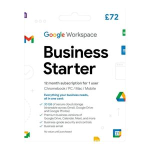 GOOGLE Workspace Gift Card - £72