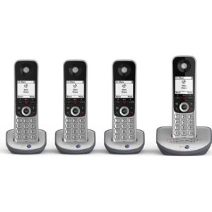 BT Advanced 1Z Cordless Phone - Quad Handsets, Black,Silver/Grey