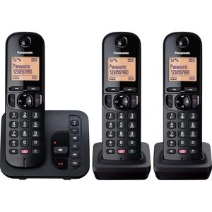 PANASONIC KX-TGC263EB Cordless Phone - Triple Handsets, Black