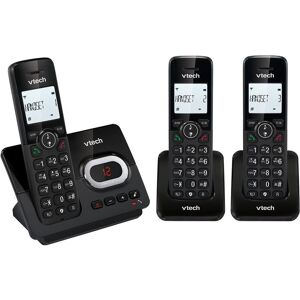 VTECH CS2052 Cordless Phone - Triple Handsets, Black