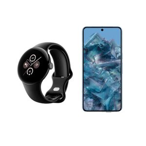 GOOGLE Pixel 8 Pro (128 GB, Bay) & Pixel Watch 2 WiFi Bundle, Blue