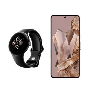 GOOGLE Pixel 8 Pro (128 GB, Porcelain) & Pixel Watch 2 WiFi Bundle, White