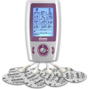 KINETIK WELLBEING D3 Dual Channel TENS Machine - Silver, Silver/Grey