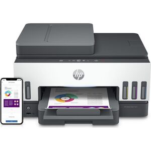 HP Smart Tank 7605 All-in-One Wireless Inkjet Printer, White,Silver/Grey