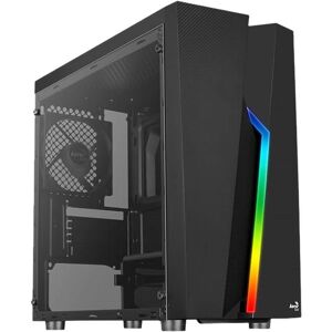 AEROCOOL Bolt Mini Tempered Glass Micro ATX Mini Tower PC Case - Black, Black