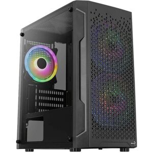 AEROCOOL Trinity Mini-G-BK-V2 Micro ATX Mini-Tower PC Case - Black, Black