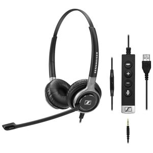 SENNHEISER Century SC 665 USB Headset - Black & Silver, Black,Silver/Grey