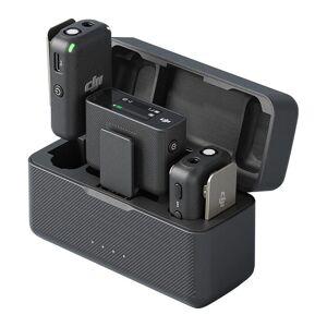 DJI Mic (2 TX  1 RX  Charging Case) Wireless Dual Microphone Kit - Black, Black