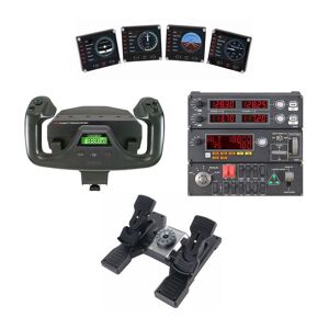 Saitek Pro Flight Bundle - Instrument Panel, Rudder Pedals, Switch Panel, Multi Panel, Radio Panel & Yoke System