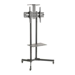 TTAP 665 mm TV Stand with Bracket - Grey Steel, Silver/Grey