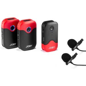 JOBY JB01737-BWW Wavo Air Wireless Microphone Kit - Red & Black, Red,Black