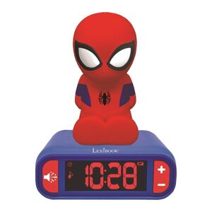 LEXIBOOK RL800SP Nightlight Alarm Clock - Spider-Man, Red,Blue