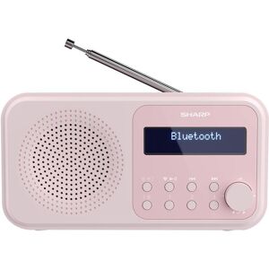 SHARP Tokyo DR-P420 Portable DABﱓ Bluetooth Clock Radio - Blossom Pink, Pink