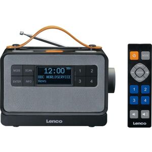 LENCO Senior PDR-065 Portable DABﱓ Smart Bluetooth Clock Radio - Black, Silver/Grey,Black