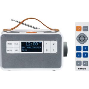 LENCO Senior PDR-065 Portable DABﱓ Smart Bluetooth Clock Radio - White, Silver/Grey,White