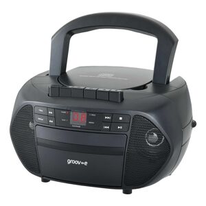 GROOV-E Traditional GV-PS833 Portable FM Boombox - Black, Black
