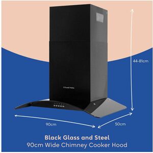 RUSSELL HOBBS RHGCH901B Chimney Cooker Hood - Black, Black