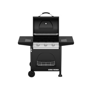 GEORGE FOREMAN GFGBBQ3B Portable 3 Burner Grill Gas BBQ - Black