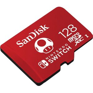 SANDISK Ultra Class 10 microSD Memory Card for Nintendo Switch - 128 GB, Red