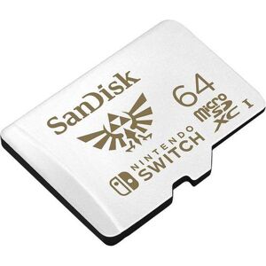 SANDISK High Performance Class 10 microSD Memory Card for Nintendo Switch - 64 GB, White