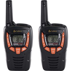 COBRA AM655 Walkie Talkie - Twin Pack, Black,Orange