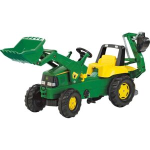 ROLLY TOYS rollyJunior John Deere Loader & Excavator Kids' Ride-On Toy - Green & Yellow, Yellow,Green