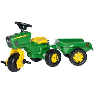 ROLLY TOYS rollyTrac John Deere Kids' Ride-On Toy with Trailer - Green, Black & Yellow, Green,Yellow,Black