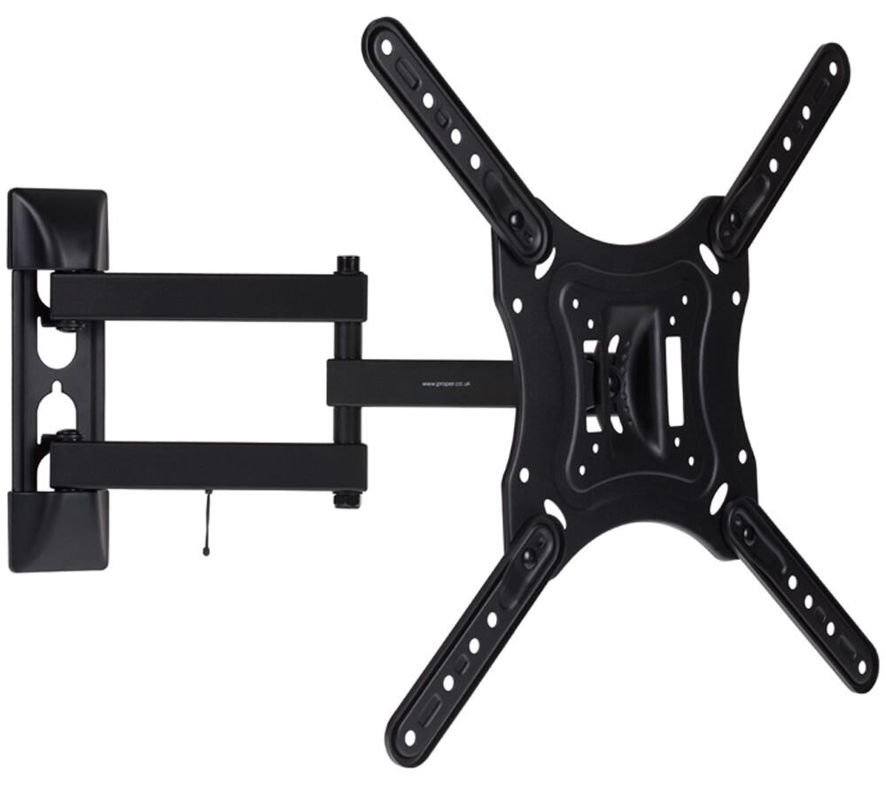 PROPERAV PROPER Heavy-Duty Swing Arm Full Motion TV Bracket, Black