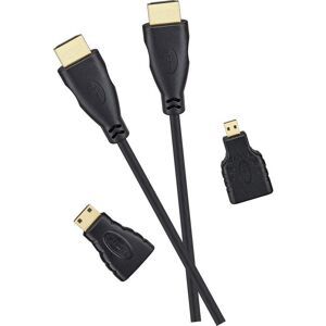 LOGIK L3AHDM23 High Speed HDMI Cable & Adapters with Ethernet - 3 m