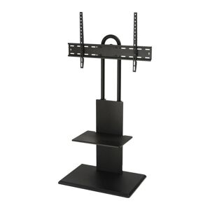 TTAP FS-2-BLK 640 mm TV Stand with Bracket - Black, Black