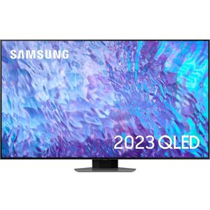 55" SAMSUNG QE55Q80CATXXU  Smart 4K Ultra HD HDR QLED TV with Bixby, Alexa & Google Assistant, Silver/Grey