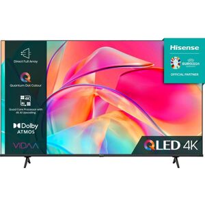 55" HISENSE 55E7KQTUK  Smart 4K Ultra HD HDR QLED TV with Amazon Alexa, Black