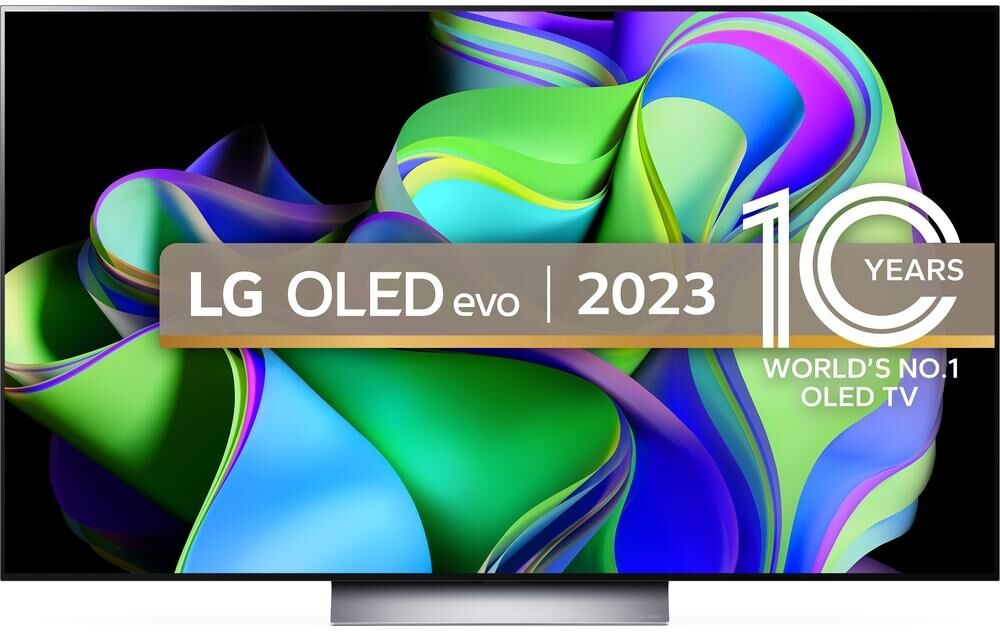 55" LG OLED55C34LA  Smart 4K Ultra HD HDR OLED TV with Amazon Alexa, Silver/Grey