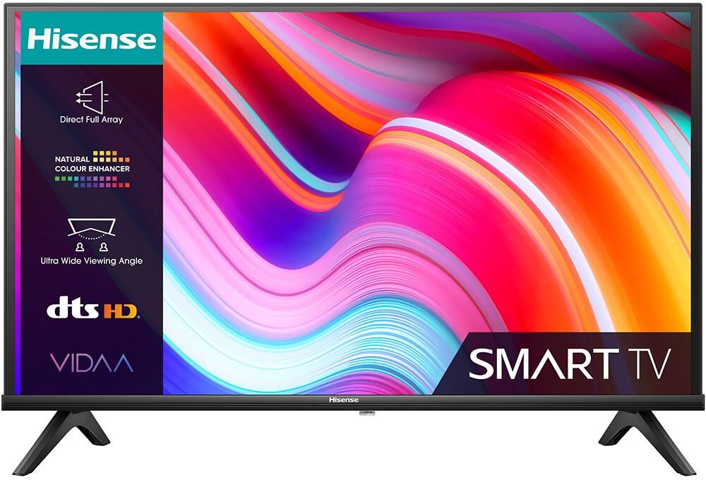 32" HISENSE 32A4KTUK  Smart HD Ready LED TV, Black