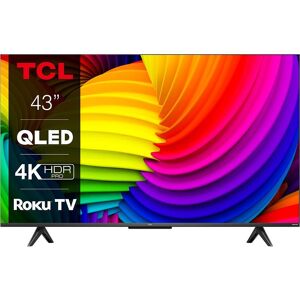 TCL 43RC630K  Smart 4K Ultra HD HDR QLED TV, Silver/Grey