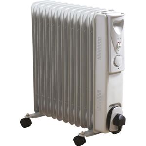 DAEWOO HEA1145 Portable Oil-Filled Radiator - White, White