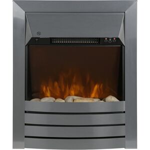 ZANUSSI ZEFIST1001S Wall Mounted Electric Fireplace - Stainless Steel, Stainless Steel