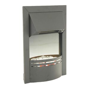 DIMPLEX Dakota DKT20 Electric Fireplace - Stainless Steel, Stainless Steel