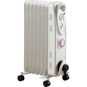 DAEWOO HEA1894GE Portable Oil-Filled Radiator - White, White