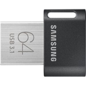 SAMSUNG FIT Plus USB 3.1 Memory Stick - 64 GB, Silver, Silver/Grey