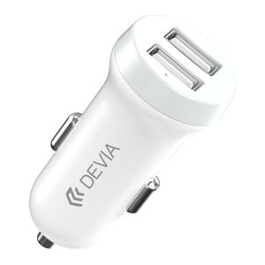 DEVIA DEV-SMRTCAR-31ADUAL-WHT Universal USB Car Charger, White