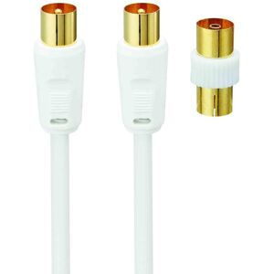 LOGIK L4AERA15 Aerial Cable & Adapter - 4 m, White