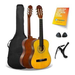 3Rd Avenue XF 1/2 Size Classical Guitar Bundle - Natural, Yellow,Red