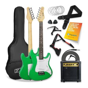 3RD AVENUE XF203CGRPK 3/4 Size Electric Guitar Bundle - Green, Green