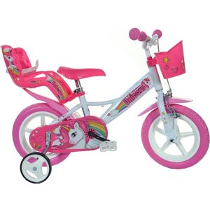 DINO BIKES Unicorn Kids' 12" Bike, Pink,White,Patterned