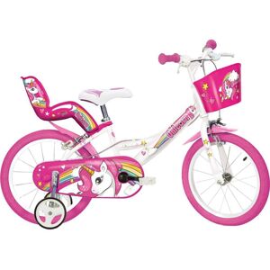 DINO BIKES Unicorn Kids' 14" Bike, Pink,White,Patterned