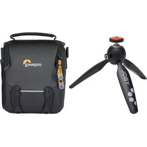 Lowepro Adventura Go SH 120 III Mirrorless Camera Bag & HandyPod 2 Bundle, Black