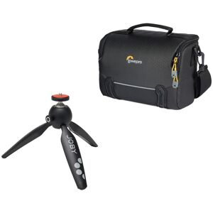 Lowepro Adventura Go SH 160 DSLR Camera Bag & HandyPod 2 Bundle, Black