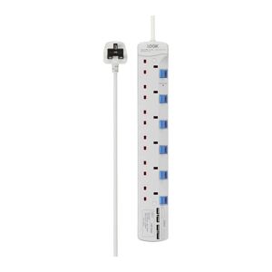 LOGIK L6W4SU18 Surge Protected 6-Socket Extension Lead with USB - 4 m